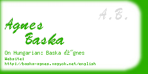 agnes baska business card